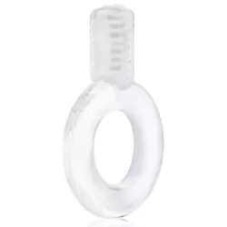 Упругое виброкольцо на пенис Screaming O - Go Vibe Ring одноразовое – прозрачный