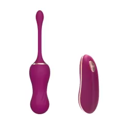 Элегантные вагинальные виброшарики Anasteisha AN Bud, 17,8 см, 10 режимов, с пультом управления, вишневый