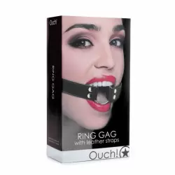 Кляп в виде кольца из металла Ring Gag XL - Black