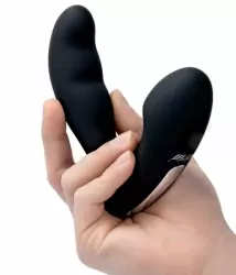 Мощный стимулятор простаты BlueLine Prober , с пультом Д/У, 12,5 см, 4 режима, силикон