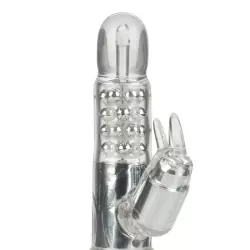 Классический Хай-Тек вибромассажер Triple Frenzy – серебристый