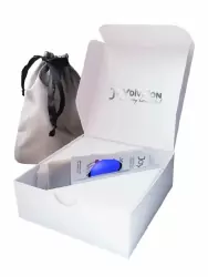 Вагинальный шарик Joyballs Secret, 6 см, со смещенным центром тяжести, сине-черный