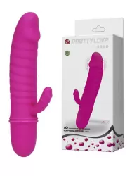 Небольшой вибратор Arnd с анальным стимулирующим отростком – розовый