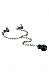 Зажимы-прищепки (украшения) для сосков с цепочкой и утяжелителем Weighted Dual Tier Nipple Clamps