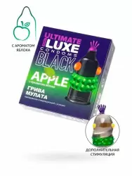 Стимулирующий презерватив Luxe Black Ultimate Грива Мулата, 18,см, яблоко, 1 шт.