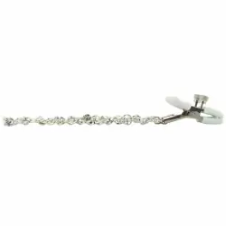 Зажимы на соски с цепочкой Crystal Chain Nipple Clamps – золотистый с белым