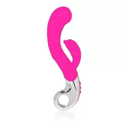 Перезаряжаемый вибромассажер хай-тек Embrace Felicity Wand со стимуляцией клитора - розовый 