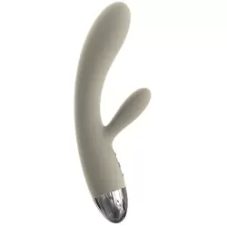 Вибратор Lorna работает от прикосновений, интеллектуальный – бежевый