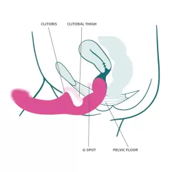 Анатомический страпон Fun Factory Share Lite, безремневой, диаметр 3,8 см, вишневый