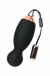 Черно-золотой тренажер Кегеля Waname D-Splash Eclipse. 11 см, силикон