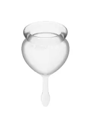 Набор менструальных чаш Satisfyer Feel good Menstrual Cup, 15 и 20 мл, силикон, прозрачный