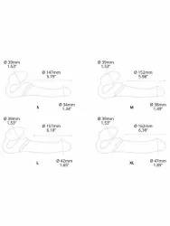 Анатомический страпон Strap-On-Me Multi Orgasm с 3 моторами, безремневой, размер L, черный