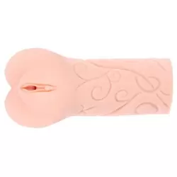 Декорированный мастурбатор-вагина Tattoo с крупной рельефной точкой G – телесный 