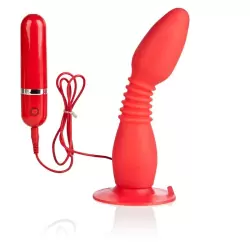 Гибкая анальная пробка с вибрацией COLT Easy Flex Glider – красная