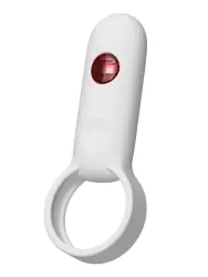 Компактное эрекционное виброкольцо Youvic, 9,5 см, 3 режима, с пультом Д/У, белый