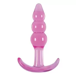 Анальная елочка Jelly Rancher T-Plug Ripple градуированная – розовый