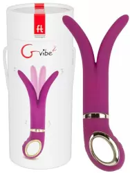 Универсальный анатомический вибромассажер Gvibe 2 – малиновый