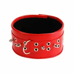 Широкий ошейник с шипами Red Passion