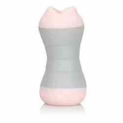 Двухсторонний мастурбатор ротик и анус Colt Double Down – розовый с серым