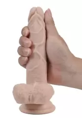 Реалистичный фаллоимитатор с мошонкой Real Man на присоске 17,5 х 3,5 см – телесный