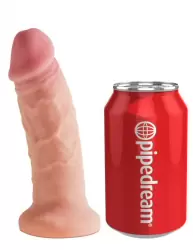 Фаллоимитатор-реалистик King Cock Plus 6 Dual Density на присоске – телесный