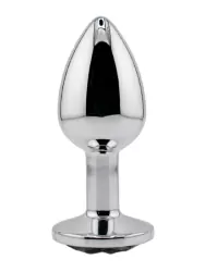 Миниатюрная анальная пробка Kanikule Small, с тёмно-серым кристаллом, 6 см, размер S