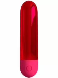Перезаряжаемая вибропуля Baile Kiwi, 10 режимов, 8 см, красная