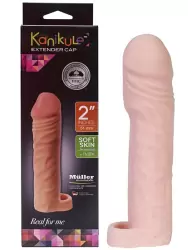Насадка удлинитель Kanikule Extender Cap 2 с кольцом на мошонку – телесный