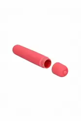 Вибропуля Bullet Vibrator - Extra Long - Pink: 10 см, 10 режимов работы, АБС-пластик