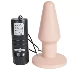 Анальная пробка Pure Butt Plug Large c вибрацией – телесная