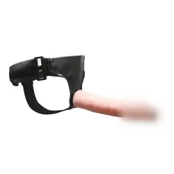 Реалистичный страпон с гибким каркасом Ultra Passionate Harness – телесный