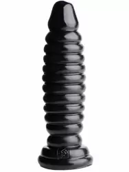 Ребристый анальный стимулятор Obsession, 11 звеньев, 17,8 см, черный
