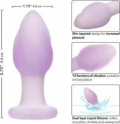 Элегантная анальная вибропробка LAVENDER HAZE RIDGE PROBE, 10 режимов, 9,5 см, лавандовый