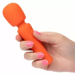Компактный вибратор-ванд Stella Mini Massager, 14,5 см, силикон, оранжевый