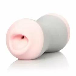 Двухсторонний мастурбатор ротик и анус Colt Double Down – розовый с серым