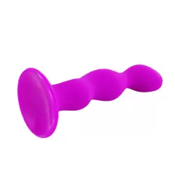 Анальный стимулятор Booty Passion волнообразной формы на присоске – розовый
