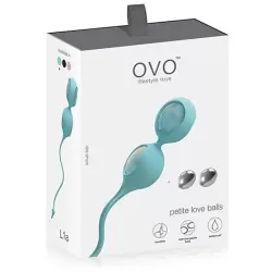 Набор сменных вагинальных шариков Ovo L1a с держателем – голубой