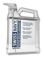 Прозрачный лубрикант Swiss-Navy, удобный дозатор, на водной основе, 3785 мл