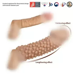 Реалистичная насадка на член с пузырьками, размер L