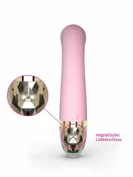 Элегантный вибратор Mystim Right on Ron, 16,5 см, 8 режимов, розовый