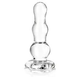 Стеклянная елочка Glass Butt Plug – прозрачный