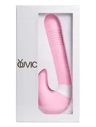 Изогнутый вибратор Youvic, 23,9 см, 10 режимов, силикон, розовый