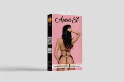 Комплект эротического белья черный Barselona Amor El (L/XL)