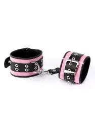 Наручники Sitabella соединенные съемным ремешком – черно-розовый