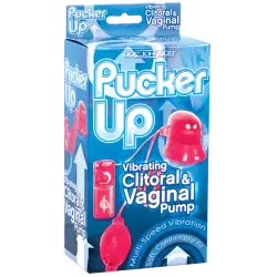 Вагинально-клиторальная помпа Pucker-up – красный