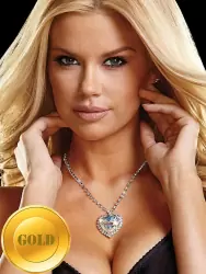 Цепочка с сердцем Ann Devine - Titanic Heart Necklace с большим кристаллом – золотой