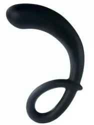 Анальная втулка Mystim Curving Curt, 13 см, силикон, черная