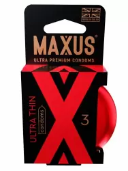 Гладкие презервативы MAXUS Ultra thin, ультратонкие, 18 см, 3 шт