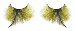 Ресницы перьевые Baci Розелла – желтый с черным