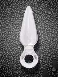 Анальная пробка большая с кольцом Jolie Pleasures - Clear